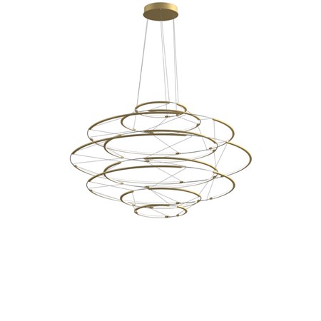 Nemo+DROP 9 LED 90W 8700lm 2700K CRI>90, hämardatav 1-10V, rippvalgusti, satiin kuld